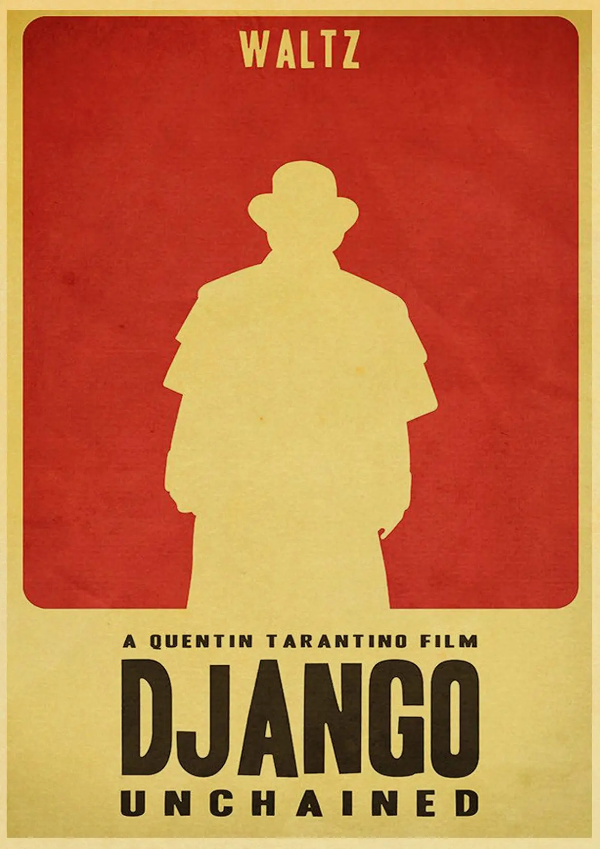 Quentin Tarantino серия фильм django unchained плакат печать на крафтовой бумаге настенная живопись ВИНТАЖНЫЙ ПЛАКАТ домашний декор - Цвет: E082