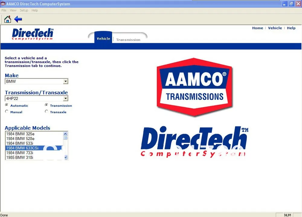 2006 версия Митчелл ААМКО Directech Механической коробкой передач и Автоматической Коробкой Передач Автомобиль Программного Обеспечения