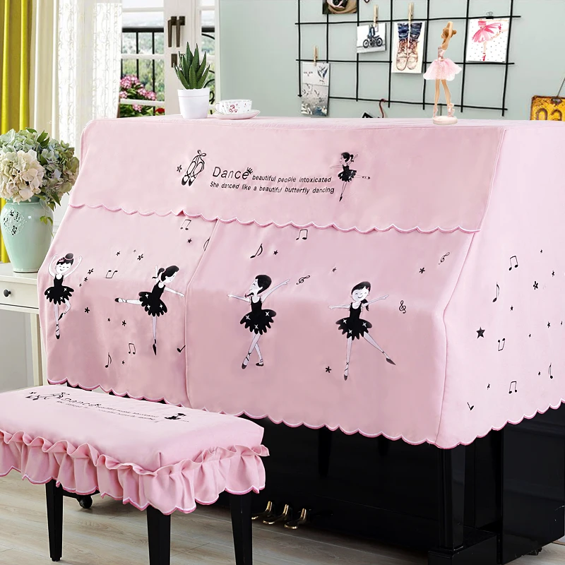 Розовый чехол для пианино мультфильм танец девушка чехол для пианино полное покрытие Половина крышка пыль украшения