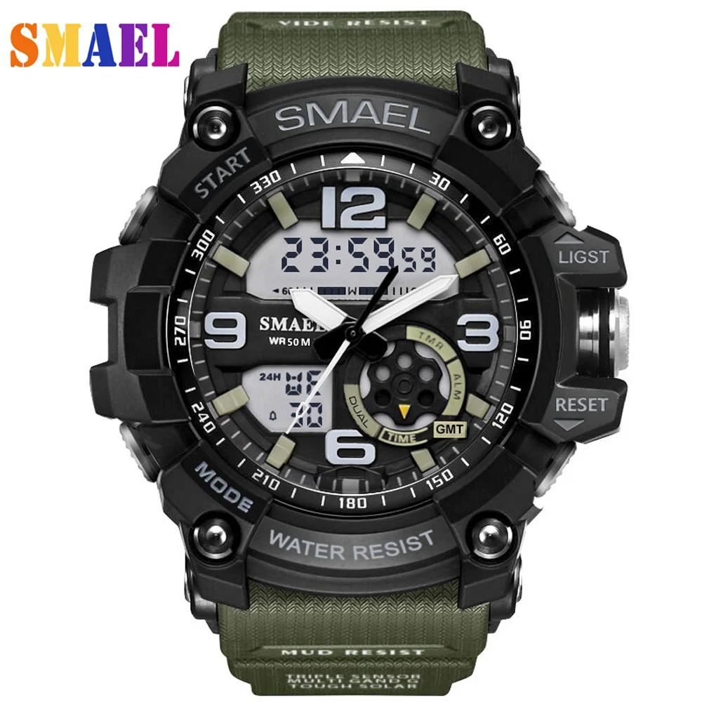 

SMAEL Big Men Sport Watch LED Digital Waterproof Casual Shock Male Clocks Relogios Masculino Men's Gift Military Wrist Watches