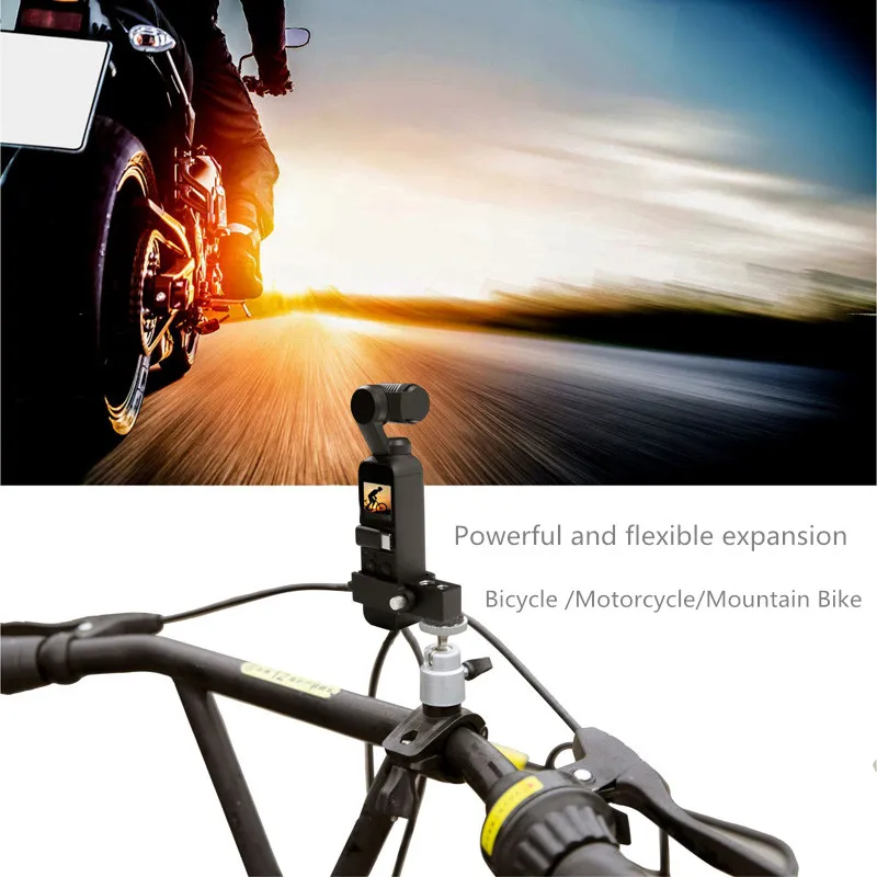 Osmo pocket Bicycle Clip diameter 16-30mm hand handle mounts Handheld Gimbal Stabilizer Holde for dji osmo pocket camera  1 (4)