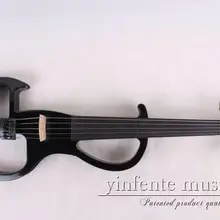 Черный цвет 5 струн 16 ''электрическая ВИОЛА ТИХИЙ мощный звуковой корпус лук черный цвет твердый деревянный корпус