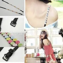 J011 Новая мода маленькие кнопки многоцелевой бюстгальтер плечевой ремень крест пояс карамельный цвет пластиковая пряжка 10 шт./лот случайный цвет