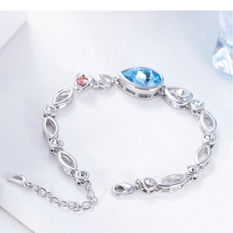 CDE Women Bracelets Embellished With Crystals Bangles Jewelry Women Flower Bracelets Fashion Jewelry Gift