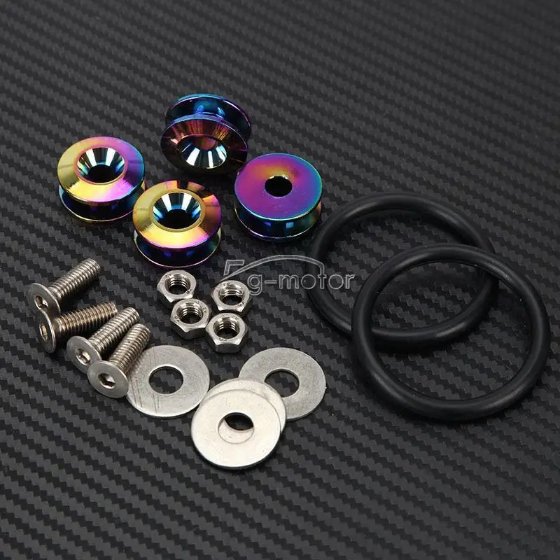 Universal New Chrome Aluminum JDM Car Bumper Fender Quick Release