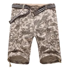 Летние Новые повседневные шорты мужские высотой до колена высокого качества хлопковые мужские s на открытом воздухе камуфляжные карго буквы шорты Ybermuda masculina
