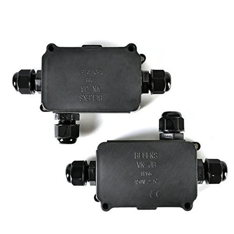 

2PCS Newest Cover Waterproof Junction Outdoor Weatherproof Plastic Enclosure Cable Connect Box AI88