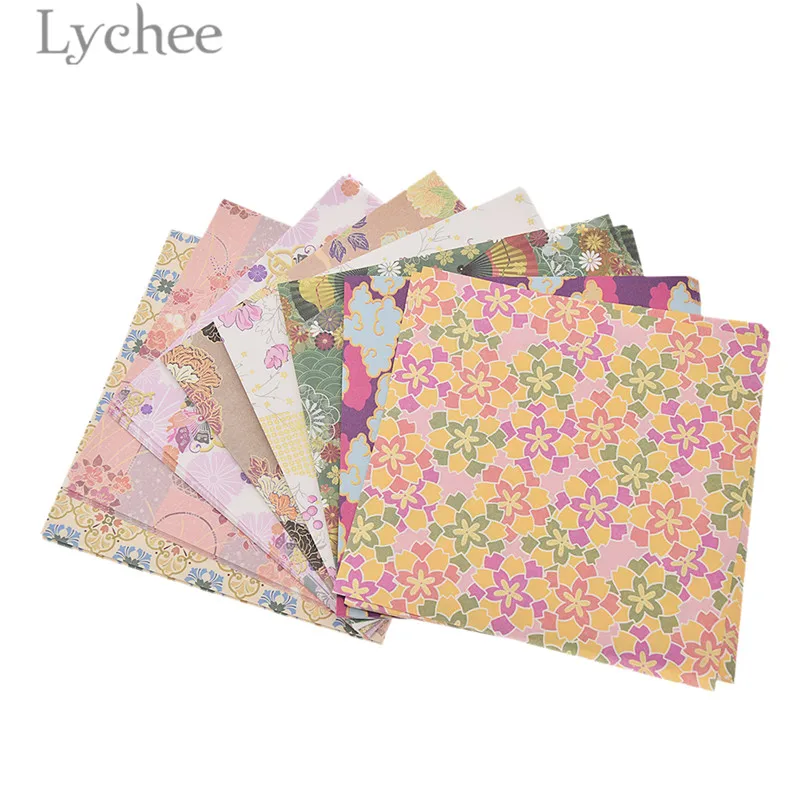Lychee 72 шт. японский стиль квадратная бумага для оригами цветная Цветочная декоративная бумага для детей ручной работы сделай сам бумага для рукоделия материал