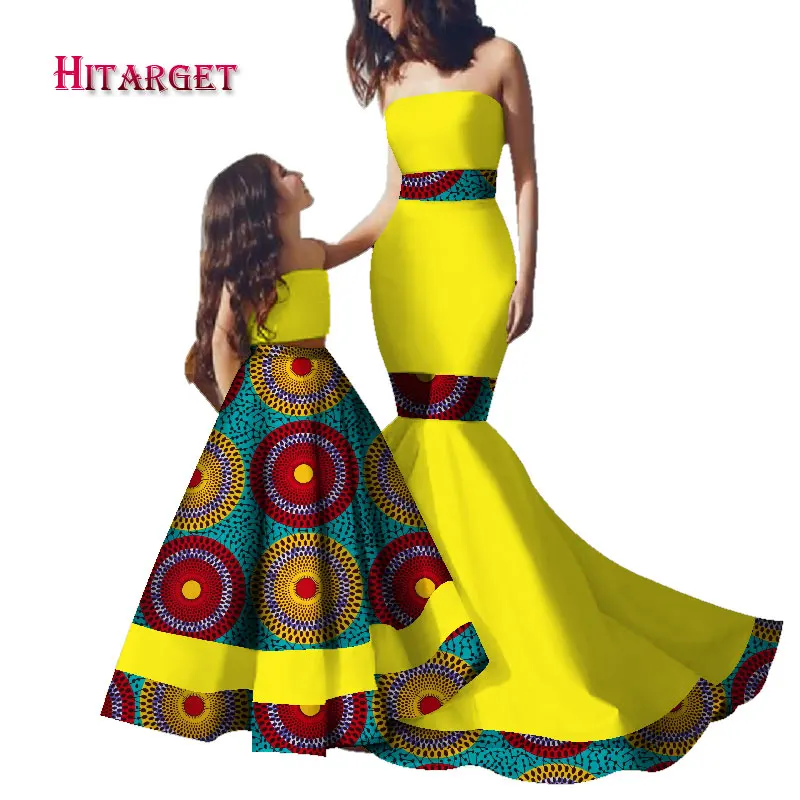 

dashiki family clothes kids african dresses for women and daughter african dresses for children african print dresses WYQ197