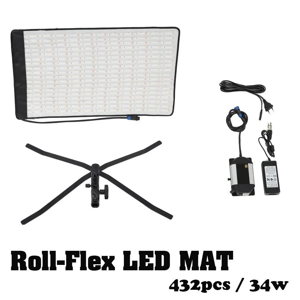 

Falcon Eyes RX-12T 34W Portable LED MAT 432pcs Lights Roll-flex LED Photo Light Ra>95 Waterproof Lamp for Photography