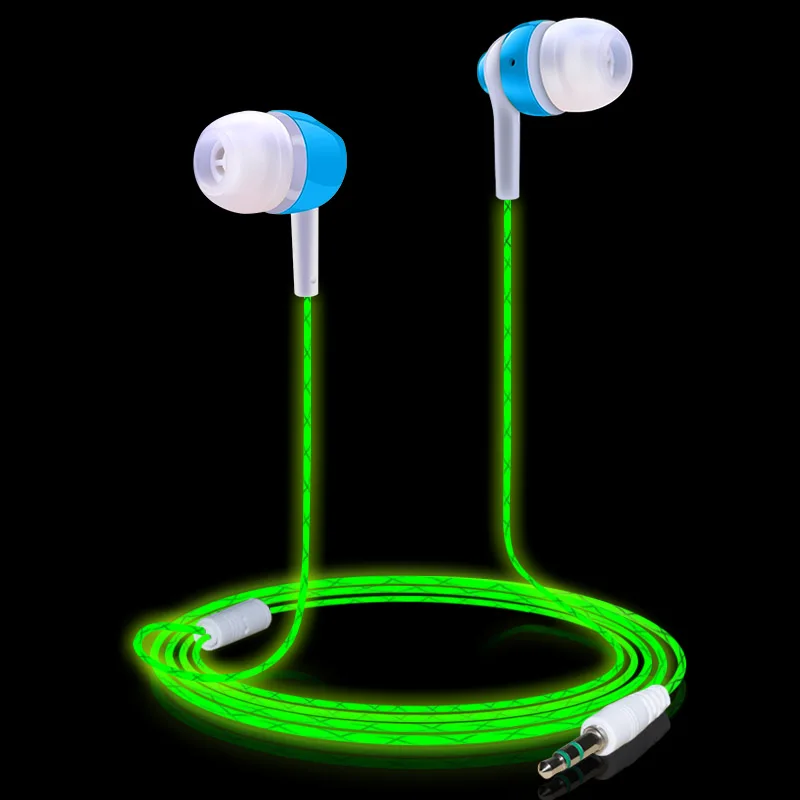 Sale Noctilucent Green Light Inear Earpiece Glow In the dark Earphones
