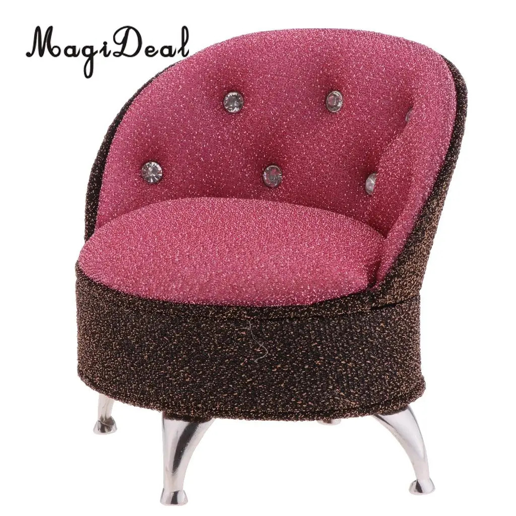 1/6 European Styled Sofa Chair Doll House Miniature Furniture for Action Figure Dolls Acc Life Scene Decor Pretend Play Toys