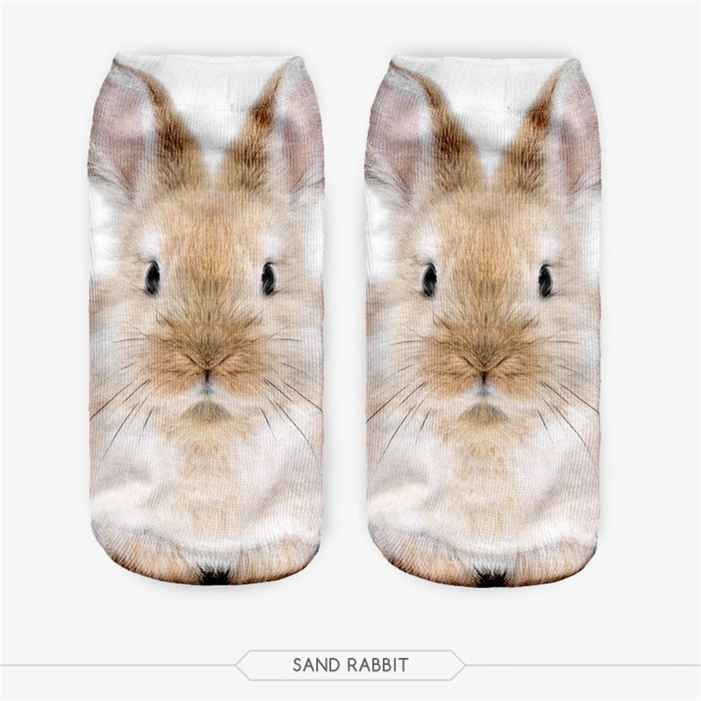 

Hot Sale Meias Man Women Sock Casual Cute Harajuku Funny Animal Rabbit Socks Unisex Low Cut Ankle Socks Multiple Colors 3D Socks