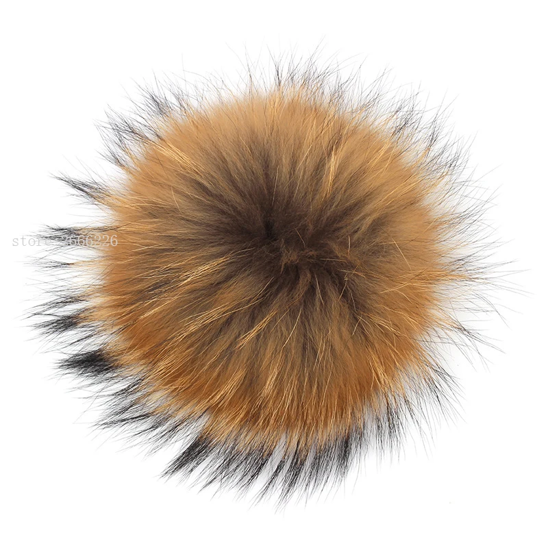 

100% Natural Raccoon Fluffy Fur Pompon DIY Real Fur Big Ball Pom Pom Ponpon Pumpon Accessories for Caps Skullies Hats Shoes Bags