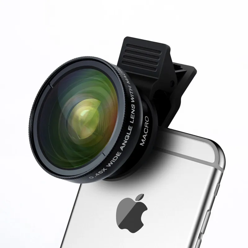 

Professional 12.5x Macro Camera Photo HD 0.45x Super Wide Angle Phone Lens For Samsung S8 Note 5 8 For iPhone 6 7 8 Plus Xiaomi