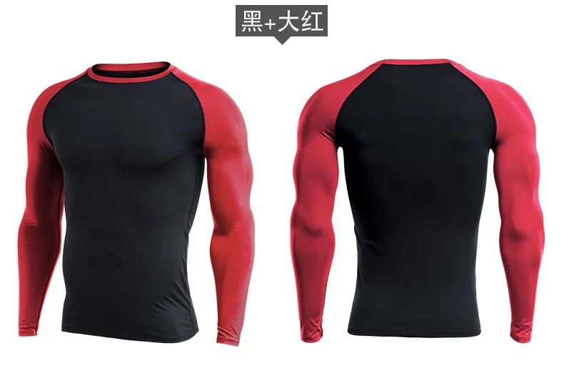 Winter Warm Rashgard Running Shirt Men T-shirt Long Sleeve Compression Shirts Gym Fitness Sport Shirt Men Jersey Sportswear