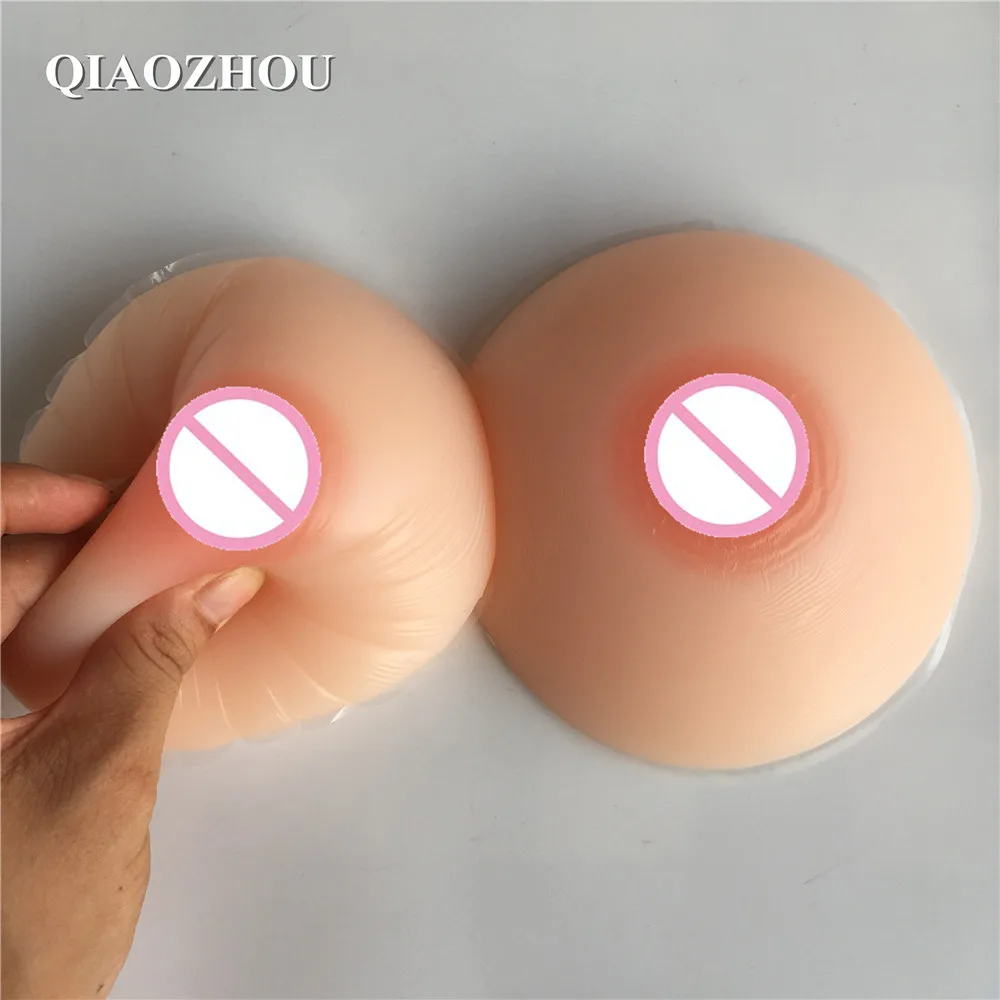 

600g/pair real round artificial breasts shemale drag queen silicon form boob mastectomy breast prosthesis B cup