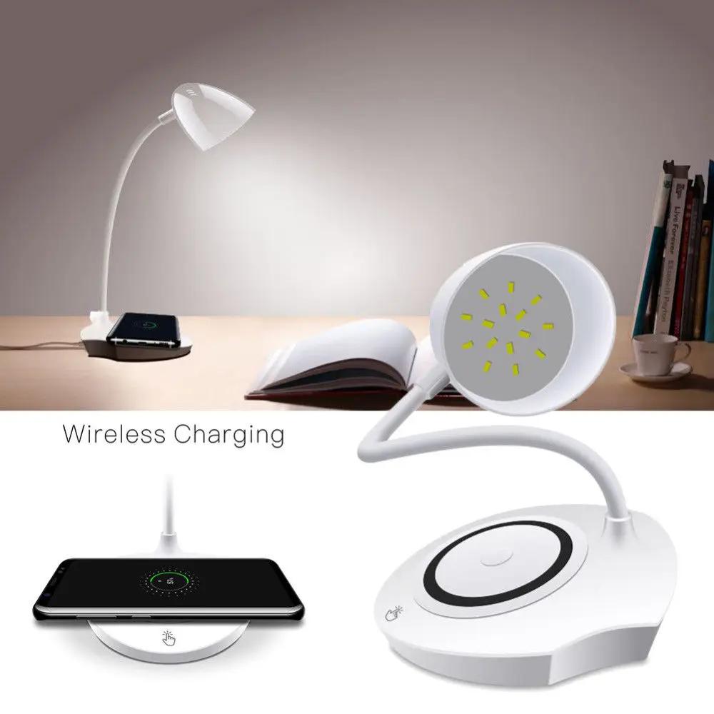 5W Multifunction Table Desk LED Lamp Wireless Charging Pad Cell Phone