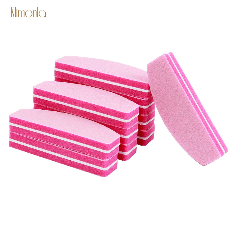 

7pcs Mini Sponge Nail File For Manicure 100/180 Pink Small Nail Buffer Sanding Blocks Grinding Polishing Nail Art Salon Tools