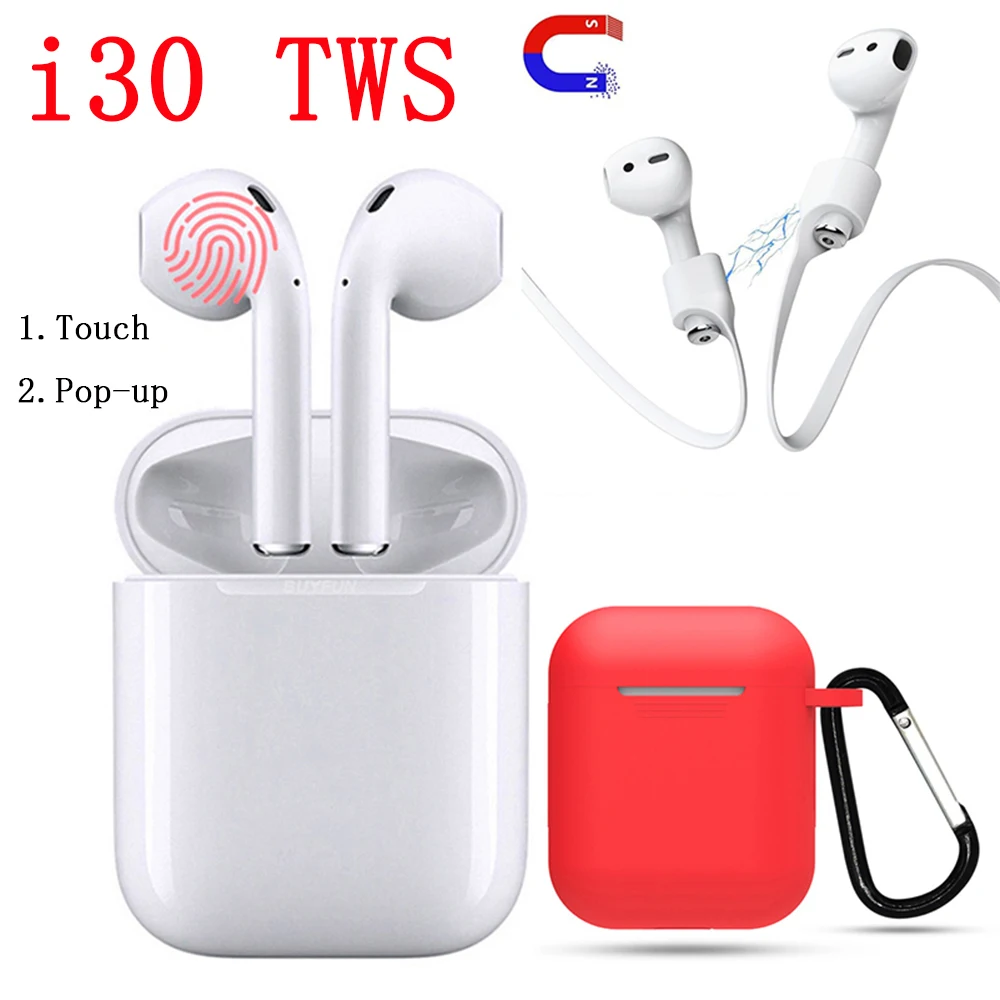 

I30 TWS BLuetooth Earphone New 2019 Mic i30 TWS 1:1 Bluetooth 5.0 3D Touch Control Earbuds for all cell PK i20 i60 i70 i10