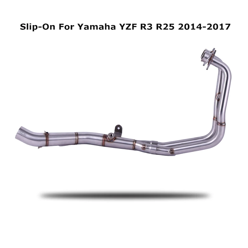 Для Yamaha YZF R3 R25 MT03 MT 03 2014 до 2018 выхлопная труба мотоцикла Среднего изгиба +