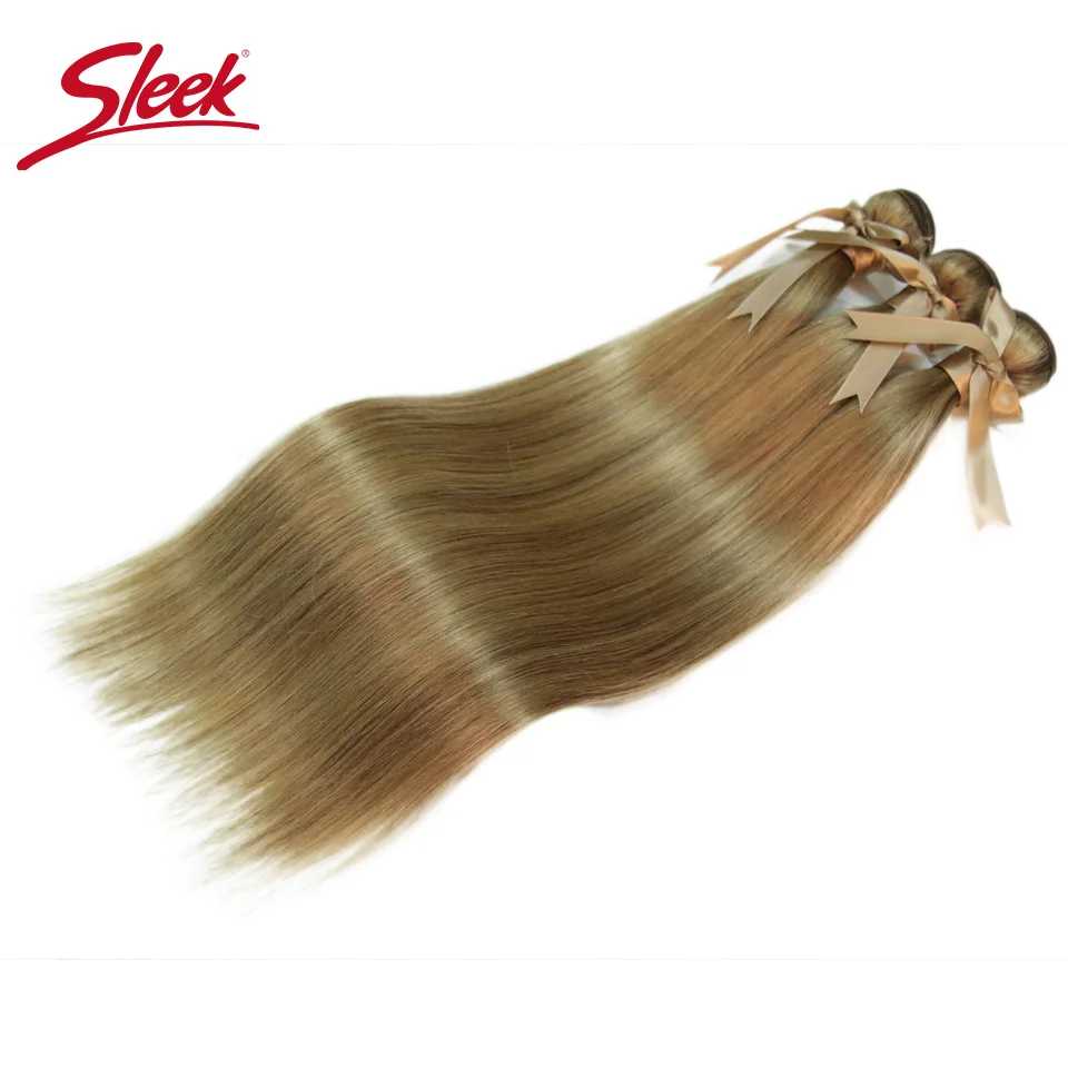 Sleek Remy P6 22 P27 613 P8 22 Piano Color Peruvian Hair Bundles 8