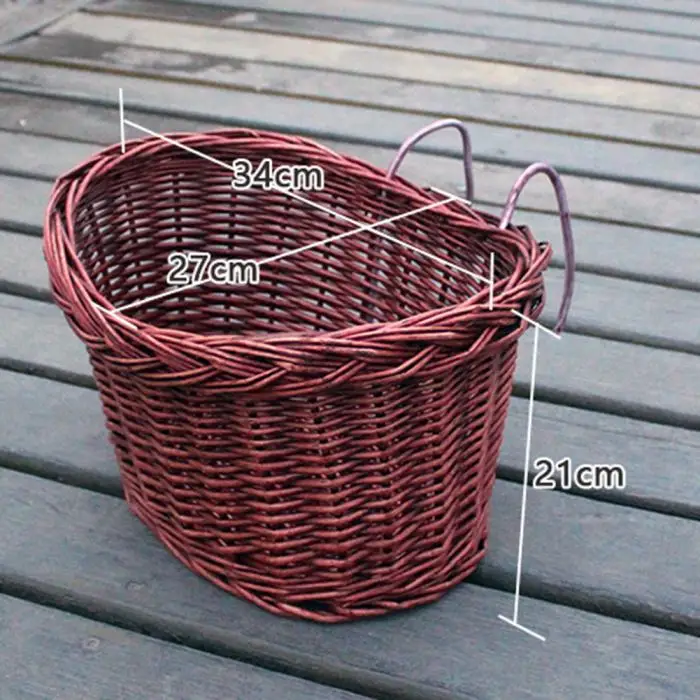 Горячая корзина для велосипеда передняя Ручка Бар ротанга Weaved велосипедная корзина для горного велосипеда MCK99