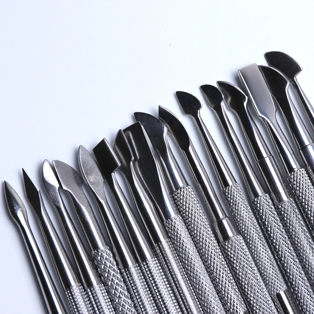 

1pcs Double Head Cuticle Pusher Nail Trimmer Remover Nail Care Cleaner Push Stainless Steel Sticks Spoon Manicure Tools BEA17