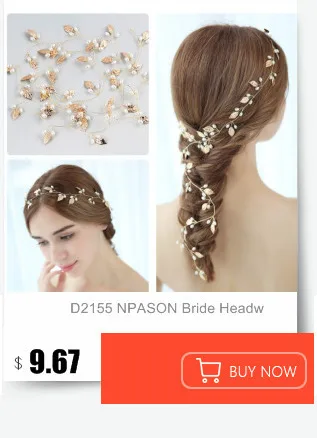 NPASON, украшения для невесты, свадебное платье, головной убор для невесты, мягкая цепочка, красивые милые украшения для девочек/женщин, аксессуары для волос