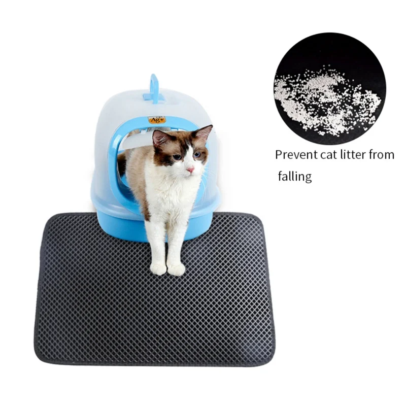 Складной коврик для кошачьего туалета, водонепроницаемый сотовый просеивающий коврик, защитный напольный ковер, экологически чистый EVA пенопластовый коврик для мусора