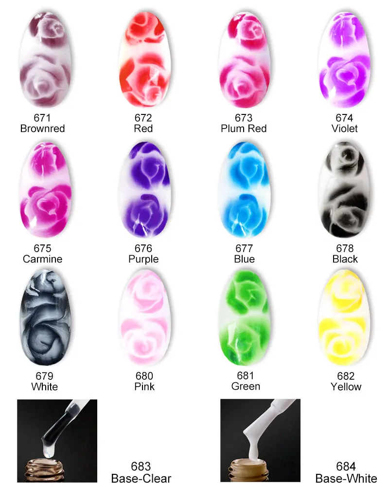 New arrived christmas gift CANNI nail supplies fast to blooming gel nail art soak off led uv 12 colors blossom gel nail polish