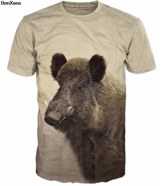 2018  Crewneck Cool WILD BOAR BOAR 3D Printed T Shirt Fashion Famous Harajuku Animal T Shirt