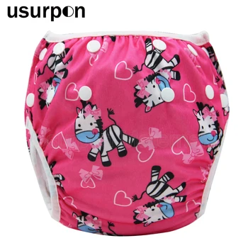 

[usurpon] 1pc Baby swim pants waterproof swimming diaper mesh fabric inner one size adjustable snap baby swim diapers