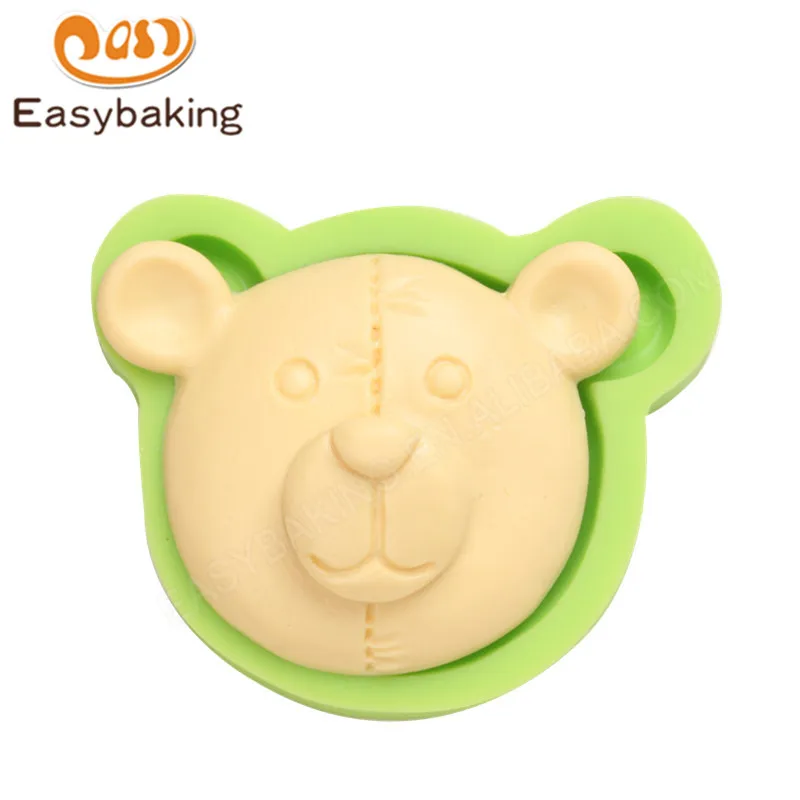 ES-0025 Bear Head Silicone Molds Fondant Mould for cake decorating