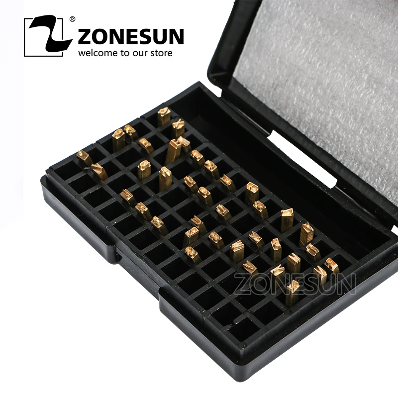 

ZONESUN Alphabet Letter Set Number Set Ribbon Printer Hot Stamping Spare Part Expiration Code Printing Machine For DY-8 , LT-50D