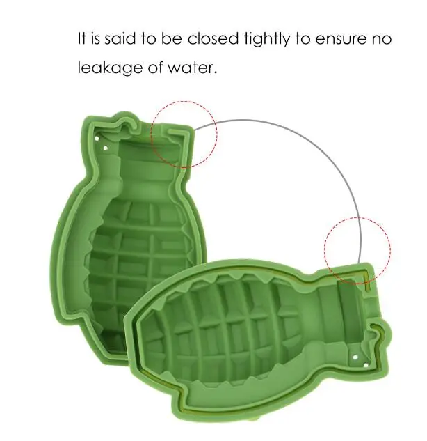 Grenade 3D производитель кубиков льда лоток Силиконовая форма алмазная Пуля Форма полость самодельный лед производитель Хо использовать держать использовать коктейли силиконовые для виски инструмент - Цвет: Grenade