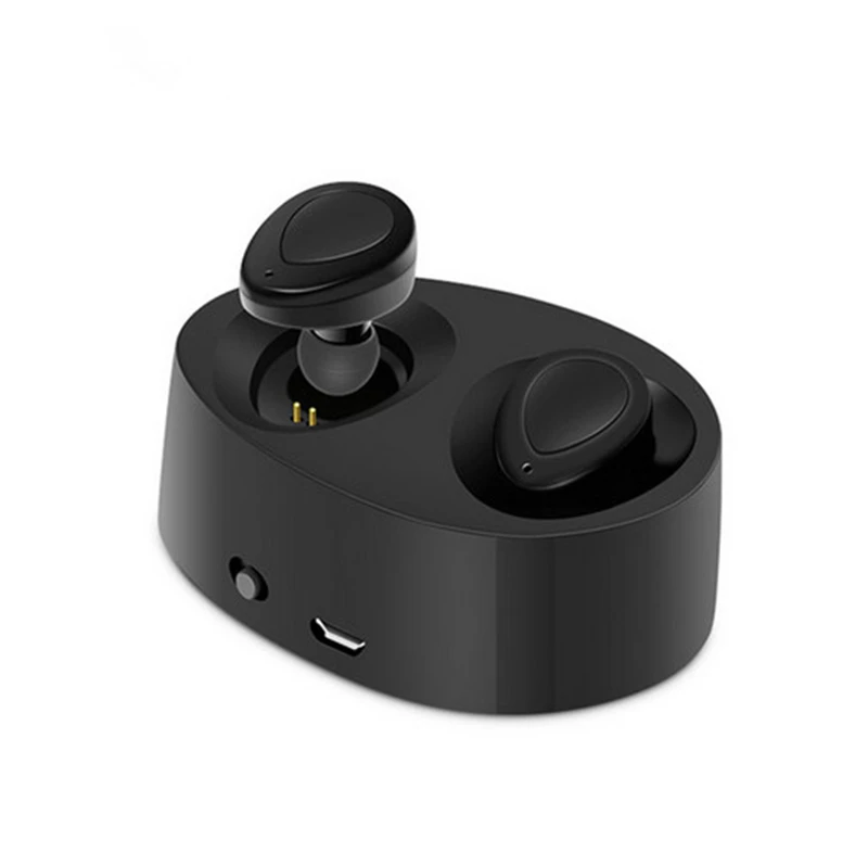 

K2 TWS Bluetooth Wireless Binaural Earphones Earbuds with Charging Dock In-Ear Mini Bluetooth Headset Stereo with Ear Hook