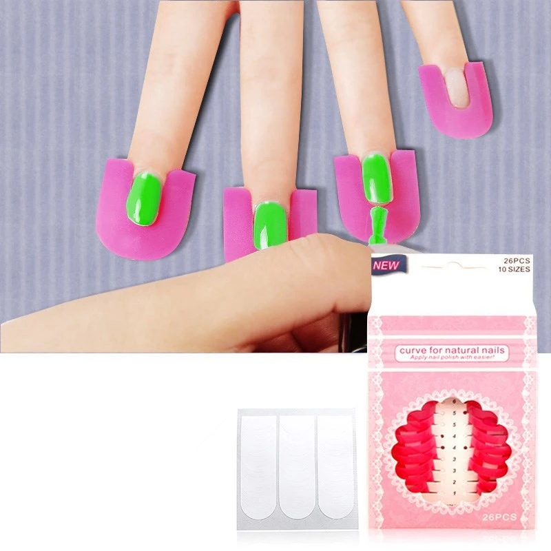 

26pcs/set Creative Spill-Resistant Manicure Finger Cover Nail Polish Molds Shield