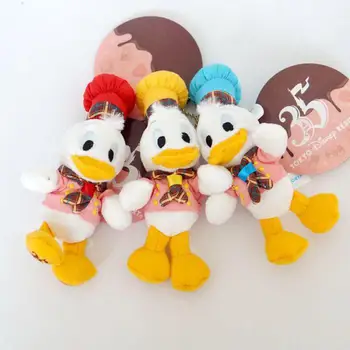 

Cute 35th Anniversary Chef Donald Duck Plush Toys Small Brooch Pendant Soft Stuffed Animals Dolls For Girls Baby Children Gifts