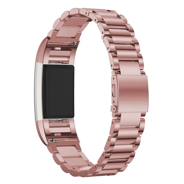 Часы для Fitbit заряд 2 ремень Нержавеющая сталь браслет Fitbit Charge 2 Fitbit Charge2 Смарт часы браслет - Цвет: Rose pink