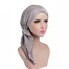 Muslims Women Ruffle Turban Hat Scarf Cotton Chemo Beanies Chemotherapy Bonnet Caps Bandana Headscarf Head Wrap Cancer Hair Loss 2