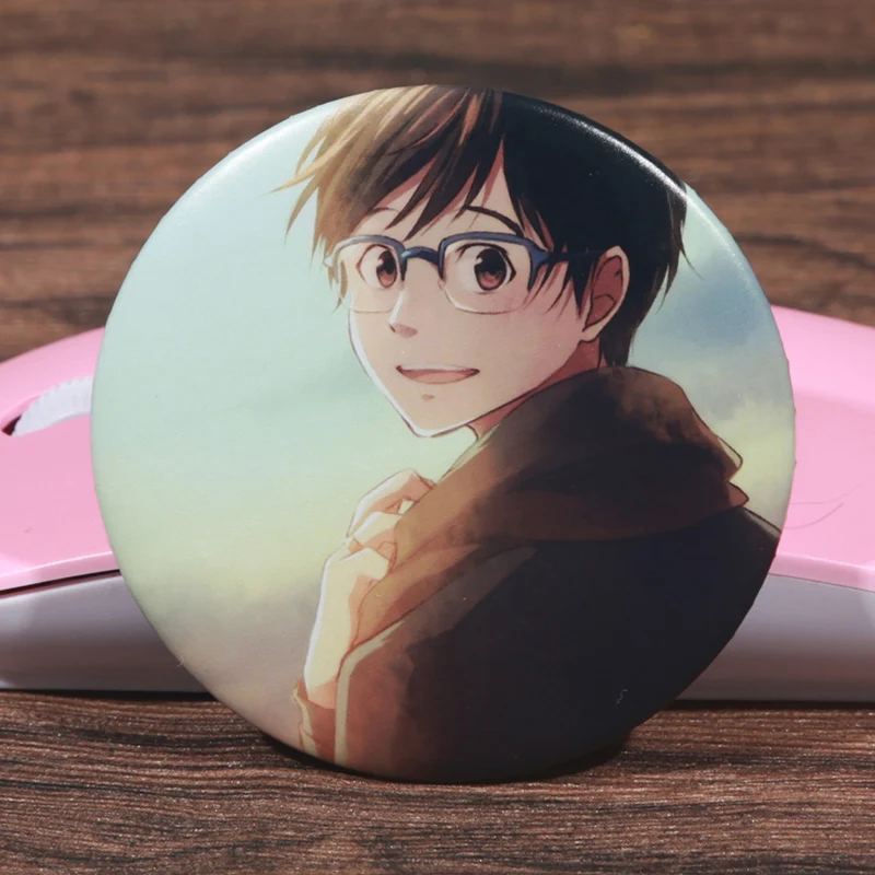 

FFFPIN 5.8cm Big Japan Anime Cloth Brooch Fashion Sports Cartoon Coin Badge Breastpin Ornament Pins YULI on Ice Home USA Decor