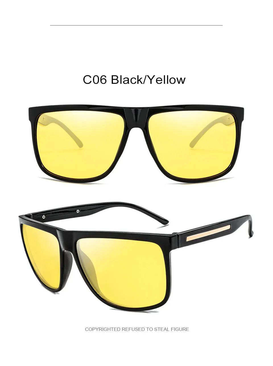 Fashion Coating Polarized Sunglasses Men Square Style Sun Glasses Male Goggle Vintage Eyewear Driving Mirror Gafas De Sol PL1032