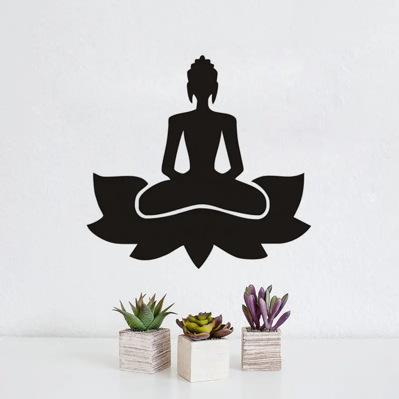 Meditate Yoga Lotus Pose Wall Decals GYM Decor Indian Yoga Wall Sticker