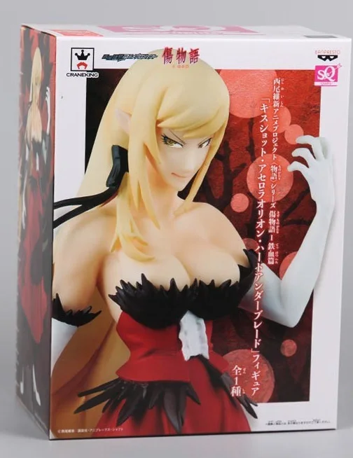 Oshino Shinobu фигурка Kissshot Bacio Shot Originale Banpresto Senjougahara Hitagi SQ 18 см ПВХ героя Modello del