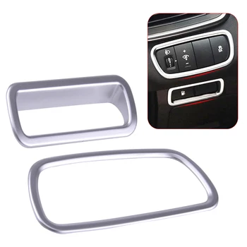 

CITALL 2pcs/set Chrome Plated Interior Center Console Control Switch Cover Trim Fit for Kia Sorento UM 2016 2017 2018 2019