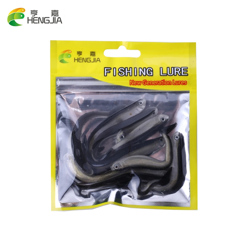 

HENGJIA 10pcs Soft Rubber 8cm/2.2g Isca Artificial Fishing Lures Lifelike Wobblers Bait Pesca Carp Fishing Tackles