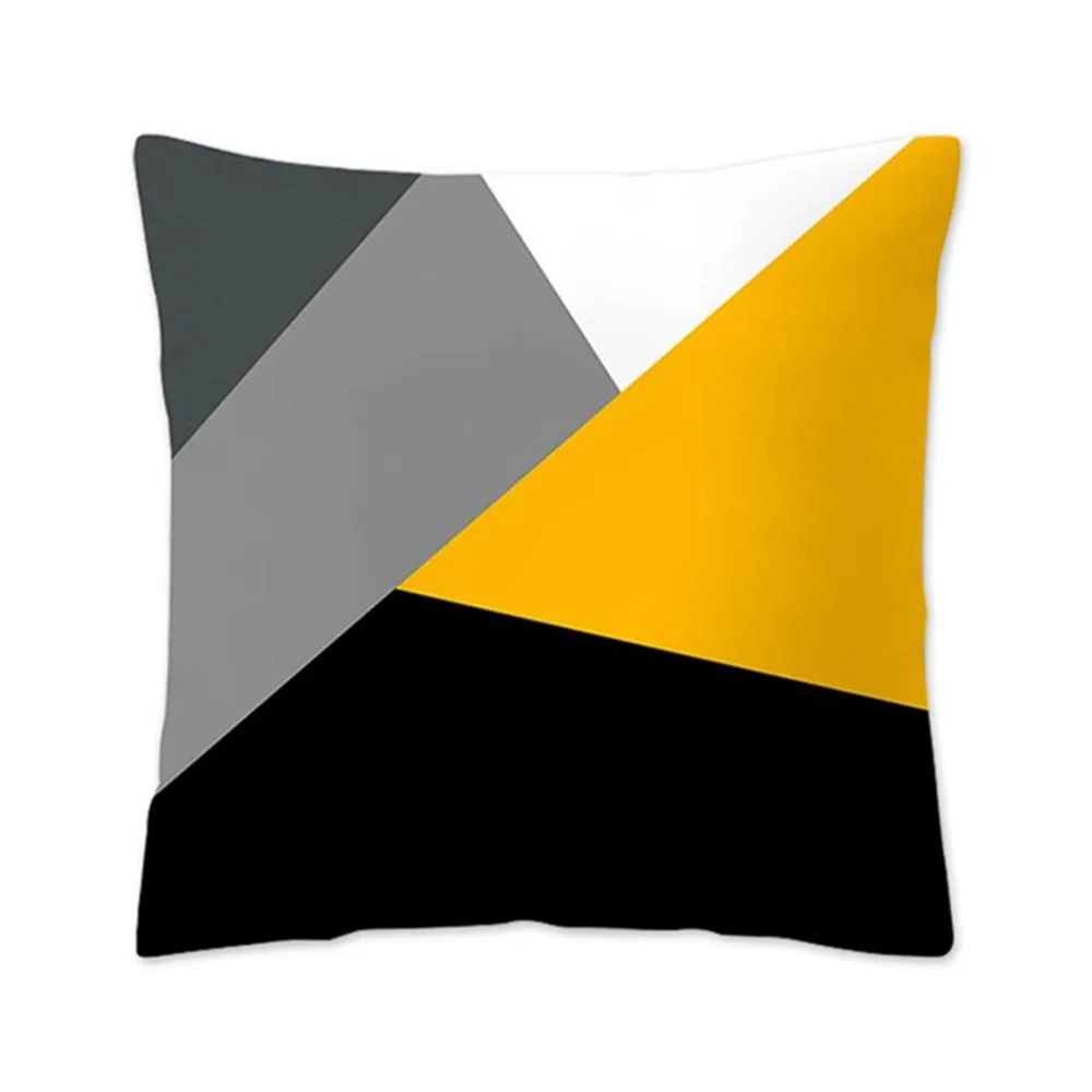 Модная полиэфирная Геометрическая подушка, желтый ананас, декоративная наволочка для подушки для дивана, сделай сам, набивная подушка для сиденья, стула - Цвет: N10919W