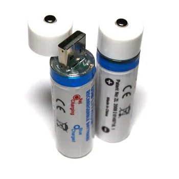 

2pcs/Lot 18650 rechargeable battery 3.7V 1400mAh USB lithium ion battery LED charging indicator light With retail box