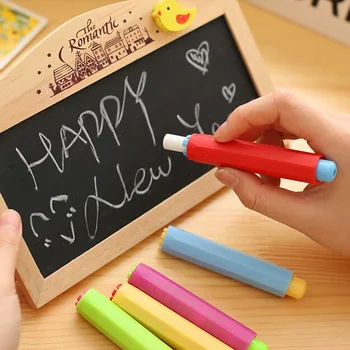 

5PCS Dustless Chalk Holders Holder Pen Porta Tiza Chalk Clip Non Dust Clean Teaching On Chalkboard Wall Sticker School Supplies